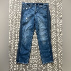 J. Crew Vintage Straight Jeans with a side stripe detail size 31 (Q128)